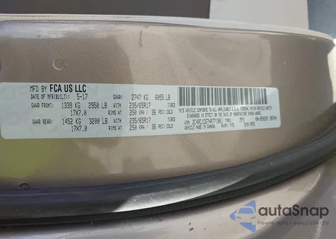 2017 Chrysler Pacifica Touring from USA, damaged, VIN 2C4RC1DG7HR771861